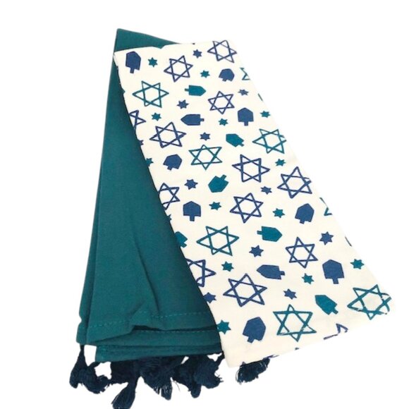 Hanukkah Cotton Dishtowels (Set/2) - Picture 2 of 6